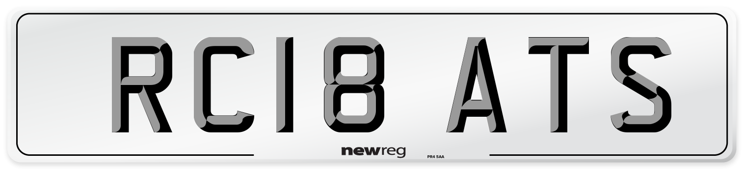 RC18 ATS Number Plate from New Reg